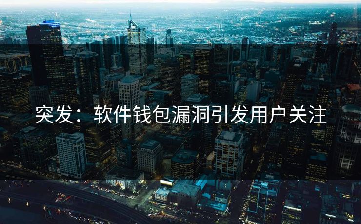 突发：软件钱包漏洞引发用户关注